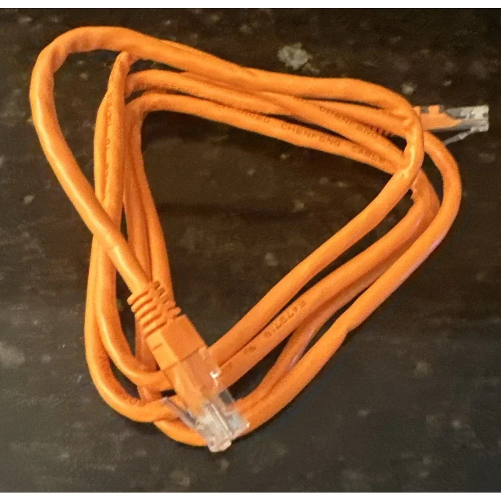 4.5ft Cat 6 Ethernet Cable 24AWG, Orange